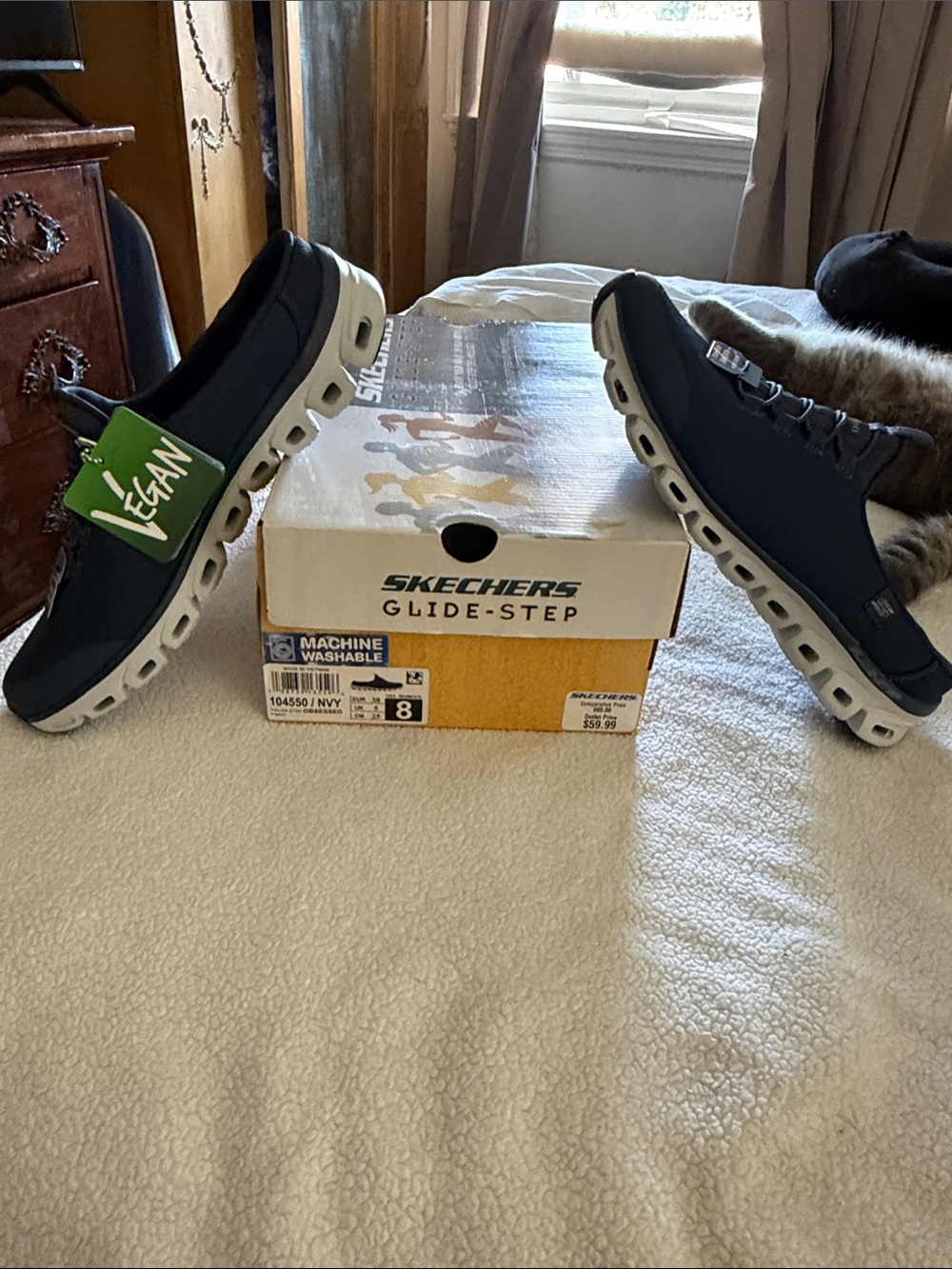Skechers Women’s Navy Glide-Step Slip-On Clogs.. comfy for this nurse